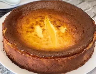 Tarta de queso la viña con galletas